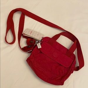 NWT Kipling red crossbody shoulder bag
